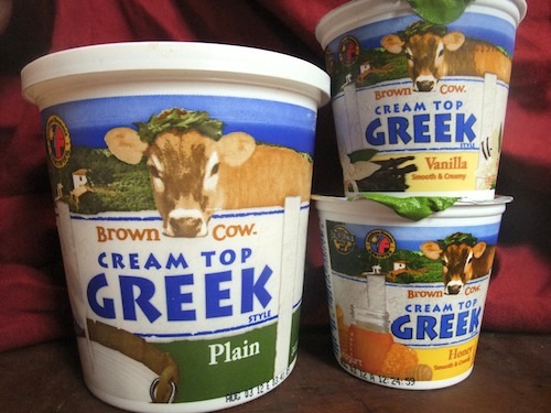 Brown Cow Cream on top Greek yogurt