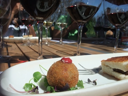 Pinot Noir with Mushroom Arancini with Sottocenere Truffle Cheese and Pinot Noir Aioli