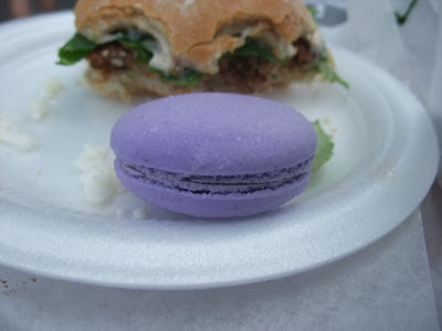 black currant macaron from Bakery Lorraine