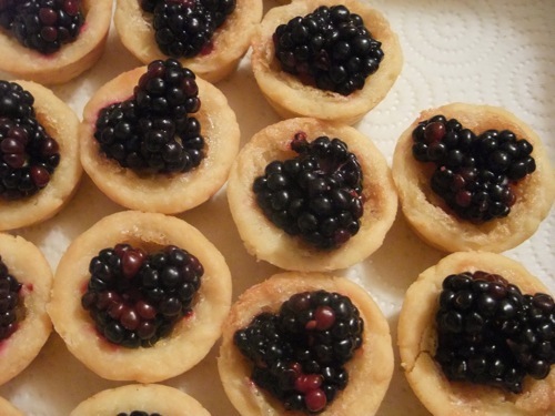 Blackberry mini tarts