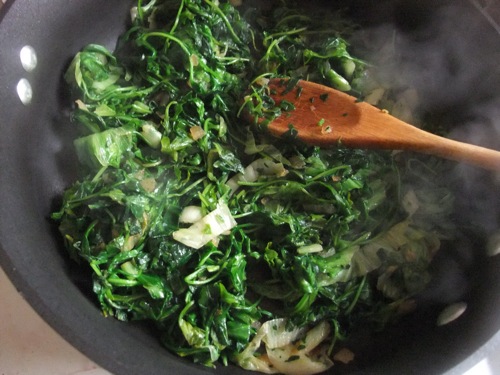 mixed sauteed greens