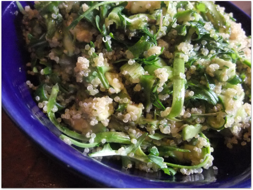 Quinoa Salad with Arugula, Asparagus and Avocado