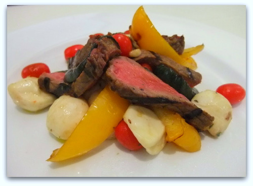 Sonoma Steaks with Vegetable Bocconcini