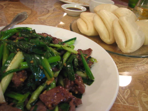 beef and green onions
