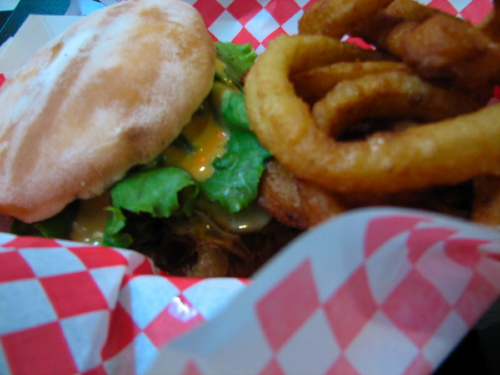 Burger & Onion RIngs