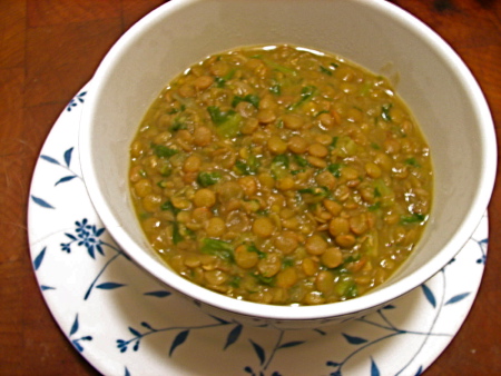 Lentil & Mustard Greens Soup