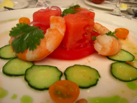 watermelon shrimp salad