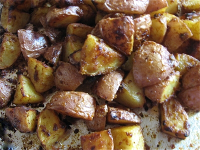 Mustard roasted potatoes