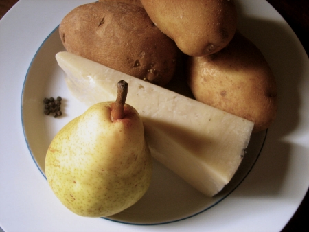 pear pecorino potato soup